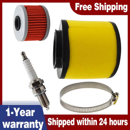 Air Oil Filter Spark Plug Kit For Honda FourTrax 300 TRX300 Rancher 350 Foreman 400 450  1988 1989 1990-2006 17254-HC5-900 HF113