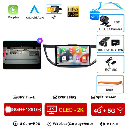 Android 16 Car Radio for Honda CRV 2012 2013 2014 2015 CR-V Car Multimedia Stereo Video Audio Autoradio GPS Player Carplay