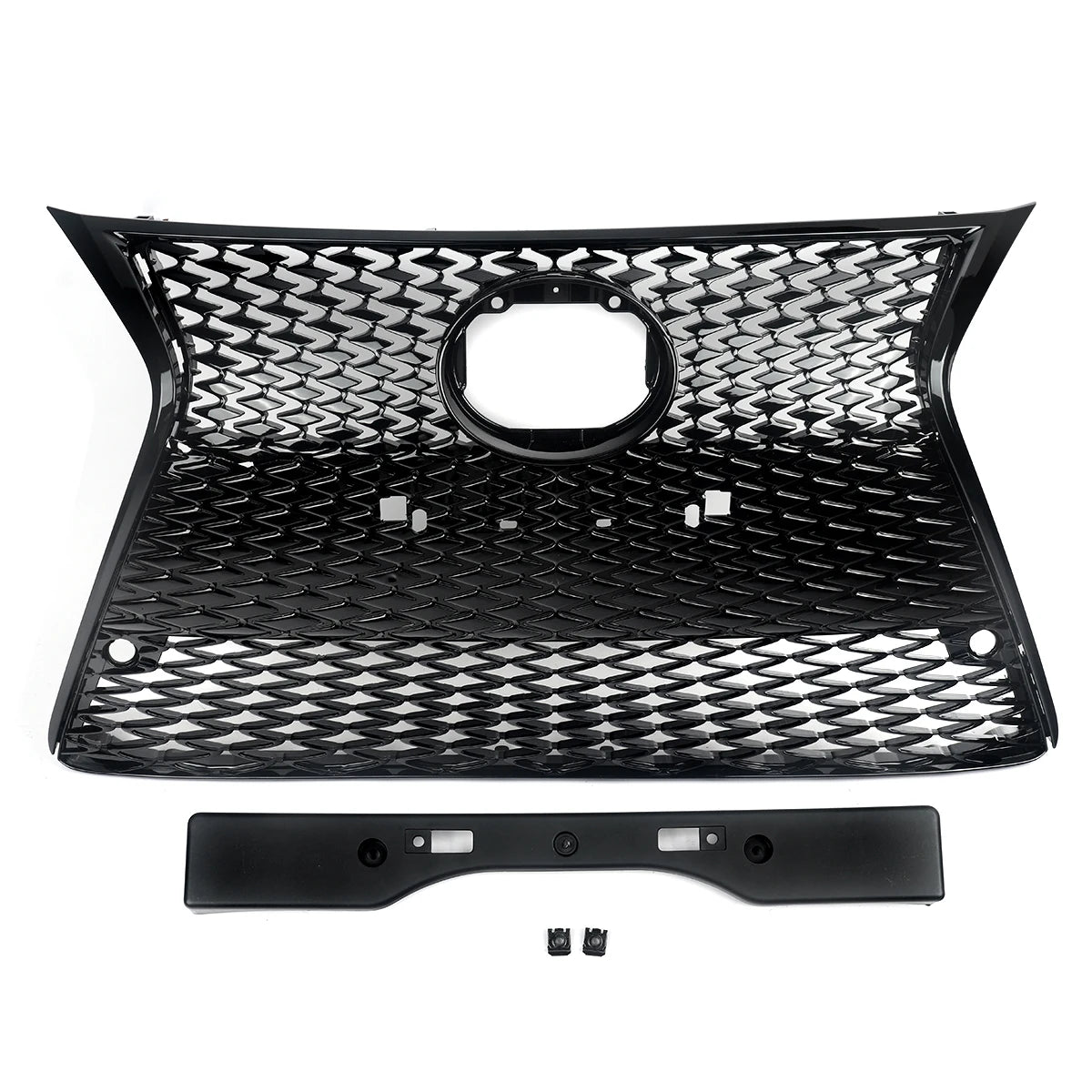 Front Bumper Centre Grill For Lexus IS250 IS300 IS350 IS200t F Sport 2014~2016 Honeycomb Mesh Upper Racing Grill Gloss Black ABS