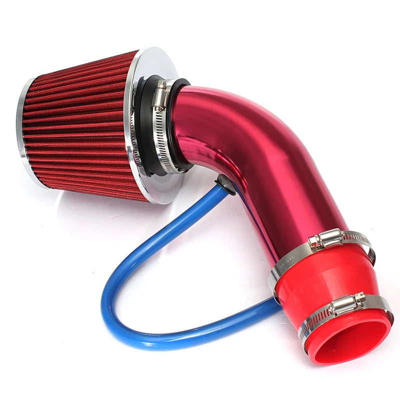 3"  76mm Universal Car Racing Cold Air Intake System Turbo Induction Pipe Tube Kit Cone High Flow Performace Air Filter Inlet