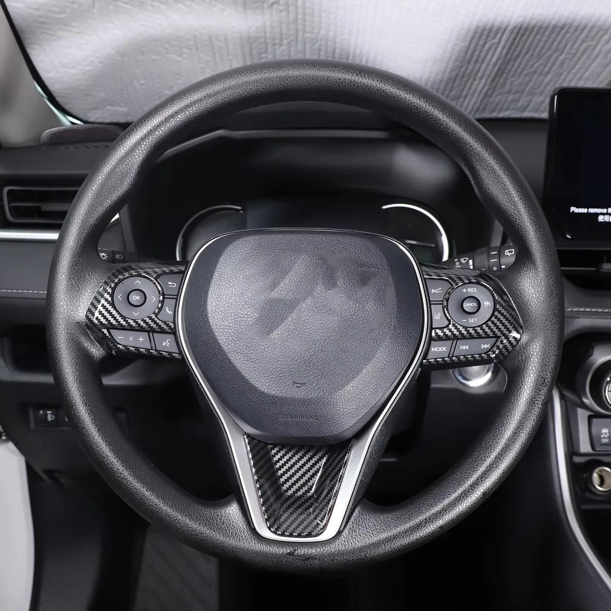 For Toyota RAV4 2020-2025 ABS Carbon Fiber Interior Kit Dashboard Console Gear Shift Panel Decoration Cover Trim Stickers