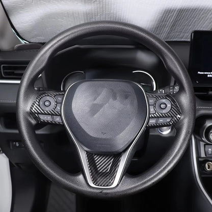 For Toyota RAV4 2020-2025 ABS Carbon Fiber Interior Kit Dashboard Console Gear Shift Panel Decoration Cover Trim Stickers