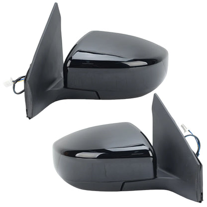 3 Pins Wing Side Mirror Assembly For Nissan Sentra 2013 2014 2015 2016-2019 Black Manual Folding Wing Mirror Car Accessories