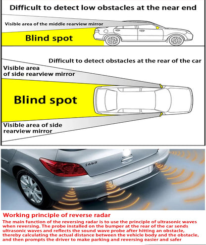 ZJCGO Parking Sensor Kit Car Parktronic Backlight Reverse Radar Monitor System for Honda CR-V CRV 2017 2018 2019 2020 2021 2022