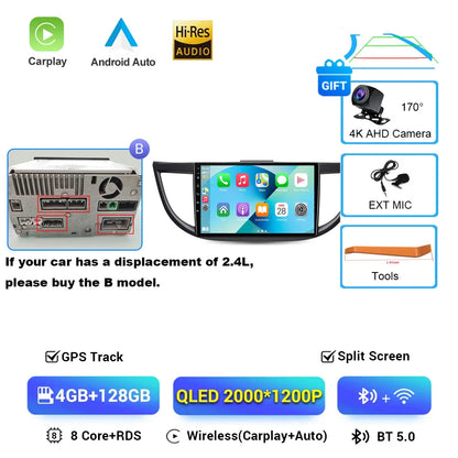 Android 16 Car Radio for Honda CRV 2012 2013 2014 2015 CR-V Car Multimedia Stereo Video Audio Autoradio GPS Player Carplay