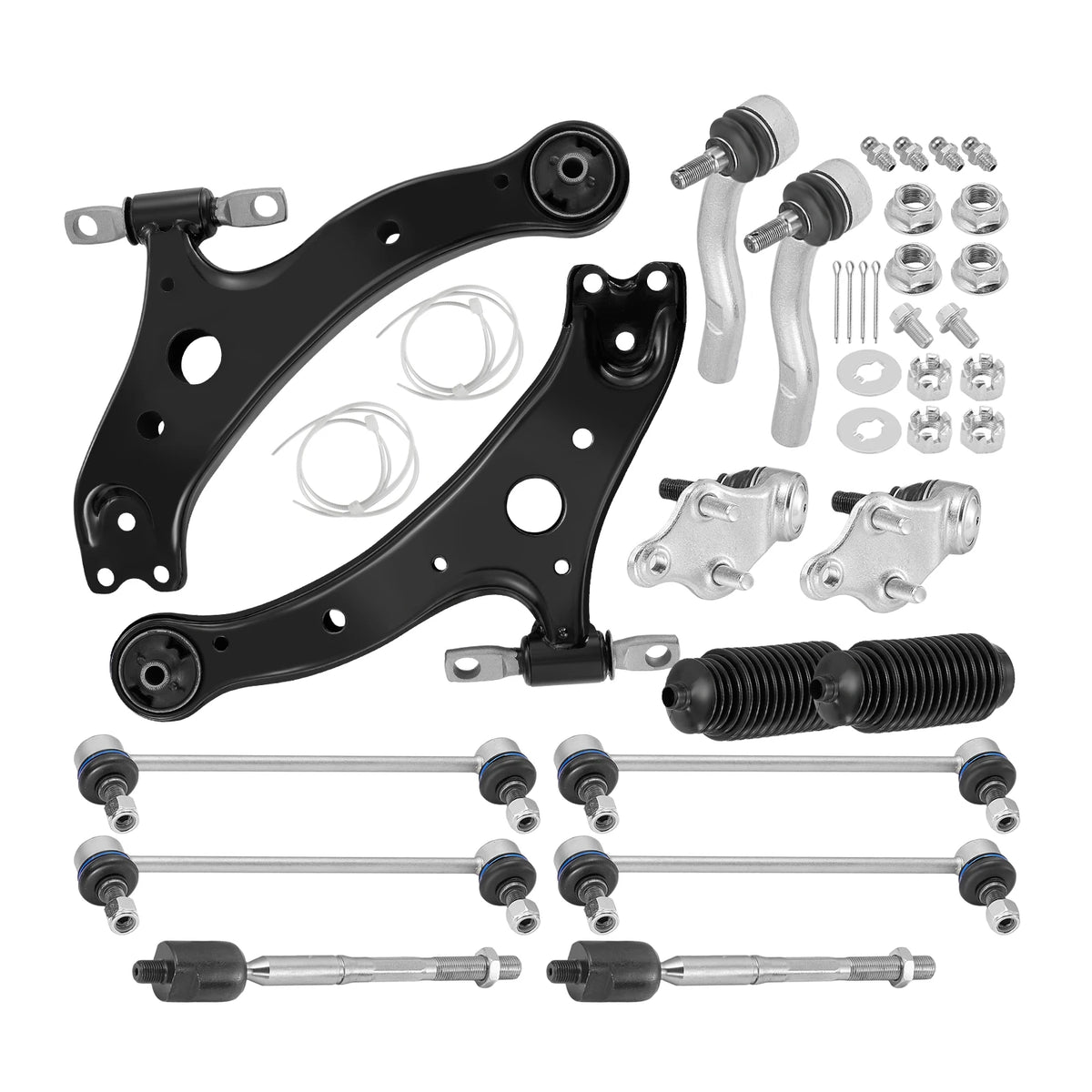 BDFHYK 14pcs Front Lower Control Arm Suspension Steering Kit with Boots for Toyota Camry 2007-2011 K620334 K620333 K500044