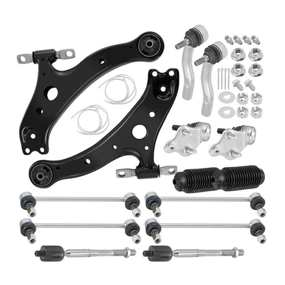 BDFHYK 14pcs Front Lower Control Arm Suspension Steering Kit with Boots for Toyota Camry 2007-2011 K620334 K620333 K500044