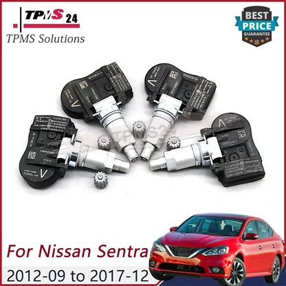 4PCS Tire Pressure Sensor 40700-3AN0B For 2012-2017 Nissan Sentra 315MHz TPMS Tire Pressure Monitoring System