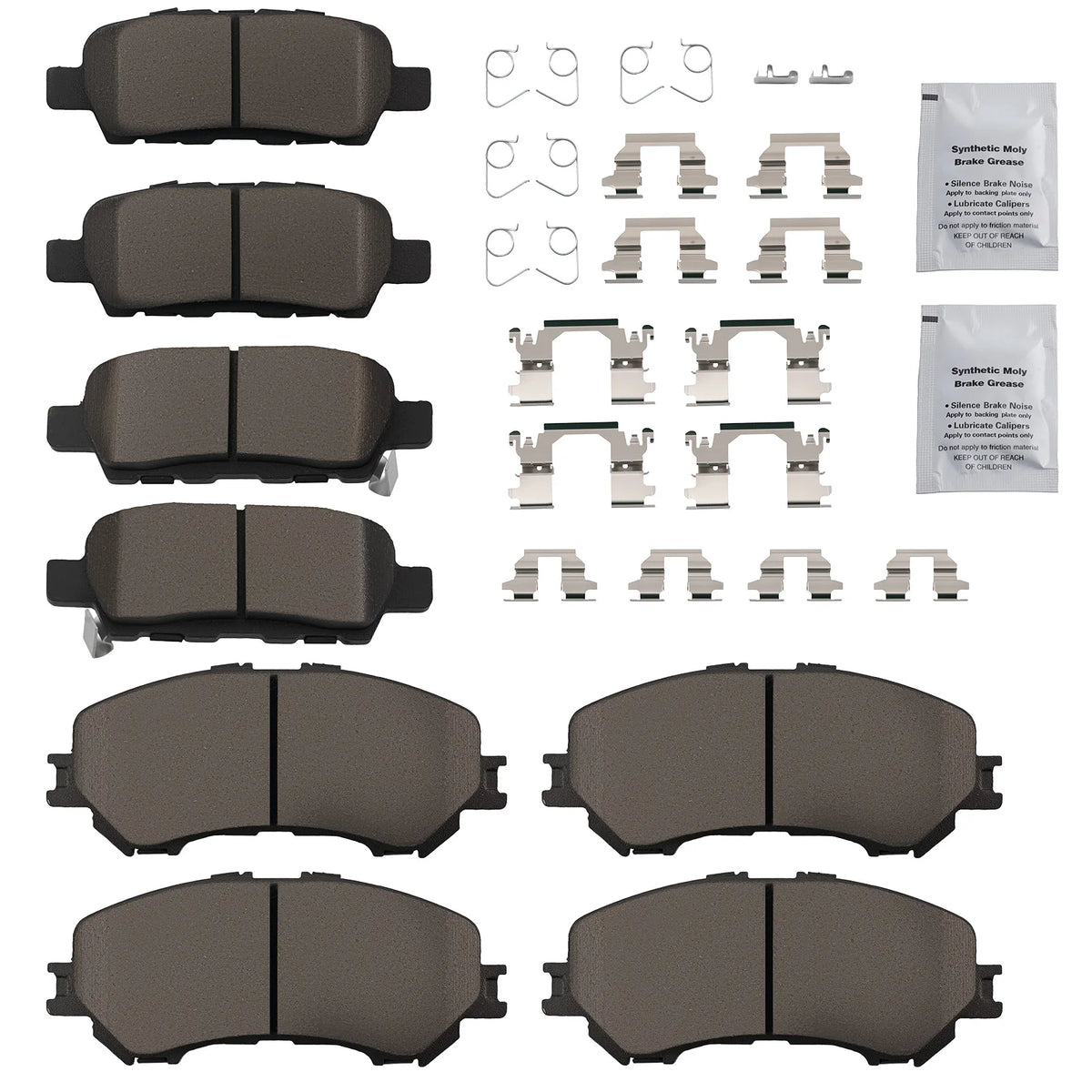 Front & Rear Ceramic Brake Pads for Nissan Rogue Sport 2017-2020