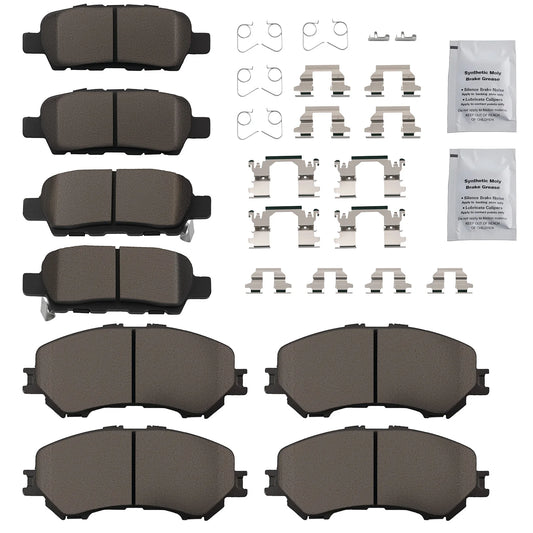 Front & Rear Ceramic Brake Pads for Nissan Rogue Sport 2017-2020