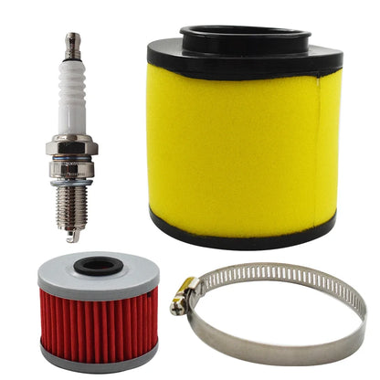 Air Oil Filter Spark Plug Kit For Honda FourTrax 300 TRX300 Rancher 350 Foreman 400 450  1988 1989 1990-2006 17254-HC5-900 HF113