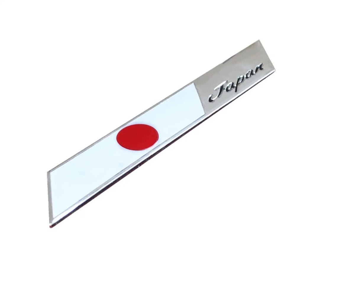 Japanese Flag Aluminum Car Emblem – Adhesive Badge