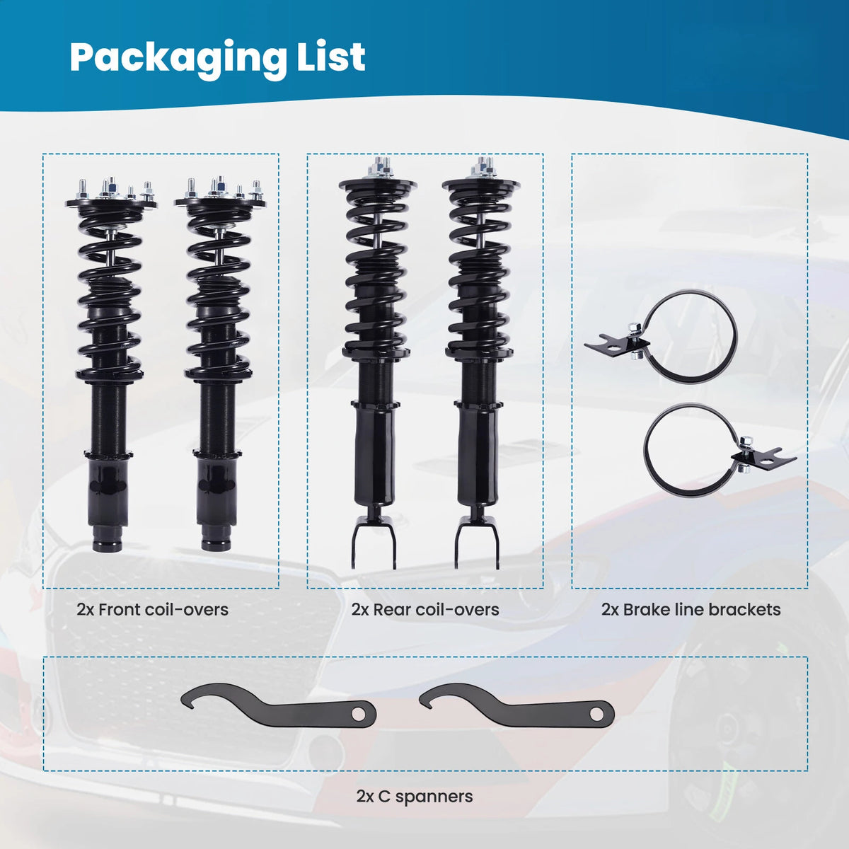 Full Coilovers Lowering Kit for Honda Accord 2008-2012 & Acura TSX 2009-2014
