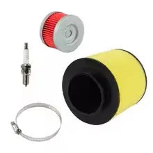Air Oil Filter Spark Plug Kit For Honda FourTrax 300 TRX300 Rancher 350 Foreman 400 450  1988 1989 1990-2006 17254-HC5-900 HF113