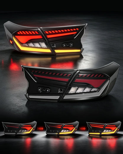Sequential LED Tail Lights for Honda Accord 2018-2022 Startup Animation Taillight Assembly Dynamic Turn Signal Lights Smoked Len