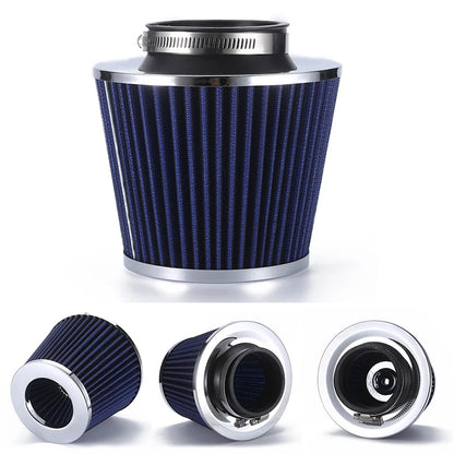3"  76mm Universal Car Racing Cold Air Intake System Turbo Induction Pipe Tube Kit Cone High Flow Performace Air Filter Inlet
