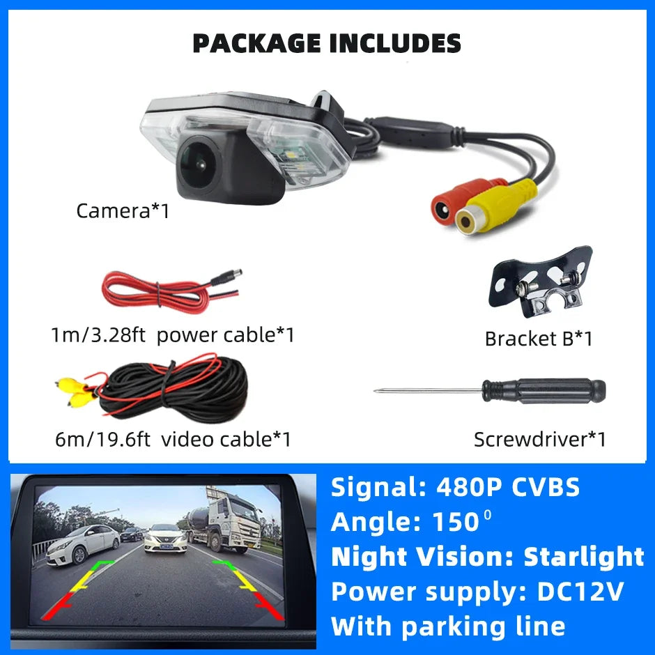 Starlight Night Backup Camera Rear View Reverse Cam AHD1080P or 720P CVBS for Honda Pilot Accord Civic EK FD Odyssey Acura TSX