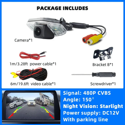 Starlight Night Backup Camera Rear View Reverse Cam AHD1080P or 720P CVBS for Honda Pilot Accord Civic EK FD Odyssey Acura TSX