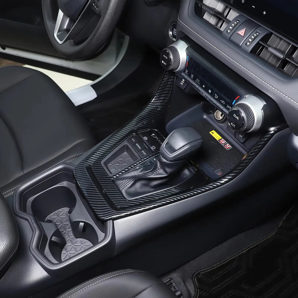 For Toyota RAV4 2020-2025 ABS Carbon Fiber Interior Kit Dashboard Console Gear Shift Panel Decoration Cover Trim Stickers