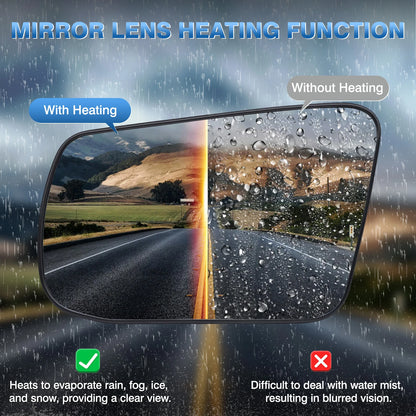 Heated Side Mirror Glass Rearview Mirror for Nissan Altima Sentra 2013 2014 2015 2016 2017 2018 USA Model 963663TH0A 963653TH0A