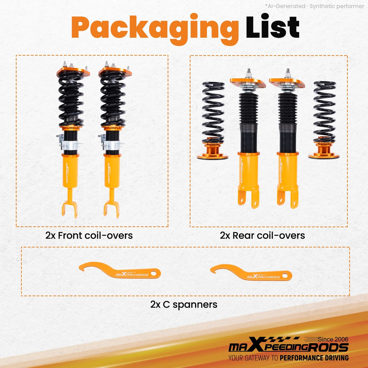 Twin Tube Coilover Kit for Nissan 350Z Infiniti G35 RWD 03-08 Lowering Springs
