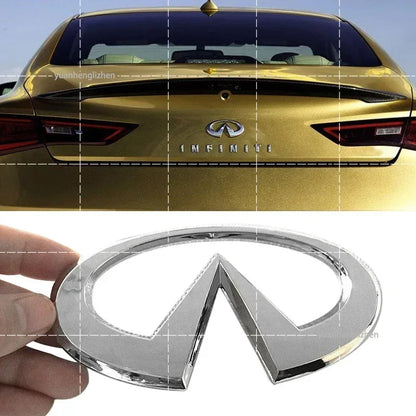 12.5x6cm ABS Rear Trunk Emblem Refit Badge For Infiniti Q50 FX35 Q30 G37 Q70 QX70 G35 Q60 QX50 QX60 QX80 Exterior Accessories