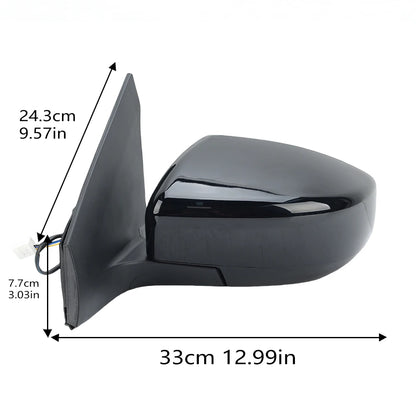 3 Pins Wing Side Mirror Assembly For Nissan Sentra 2013 2014 2015 2016-2019 Black Manual Folding Wing Mirror Car Accessories