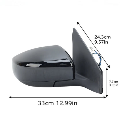 3 Pins Wing Side Mirror Assembly For Nissan Sentra 2013 2014 2015 2016-2019 Black Manual Folding Wing Mirror Car Accessories