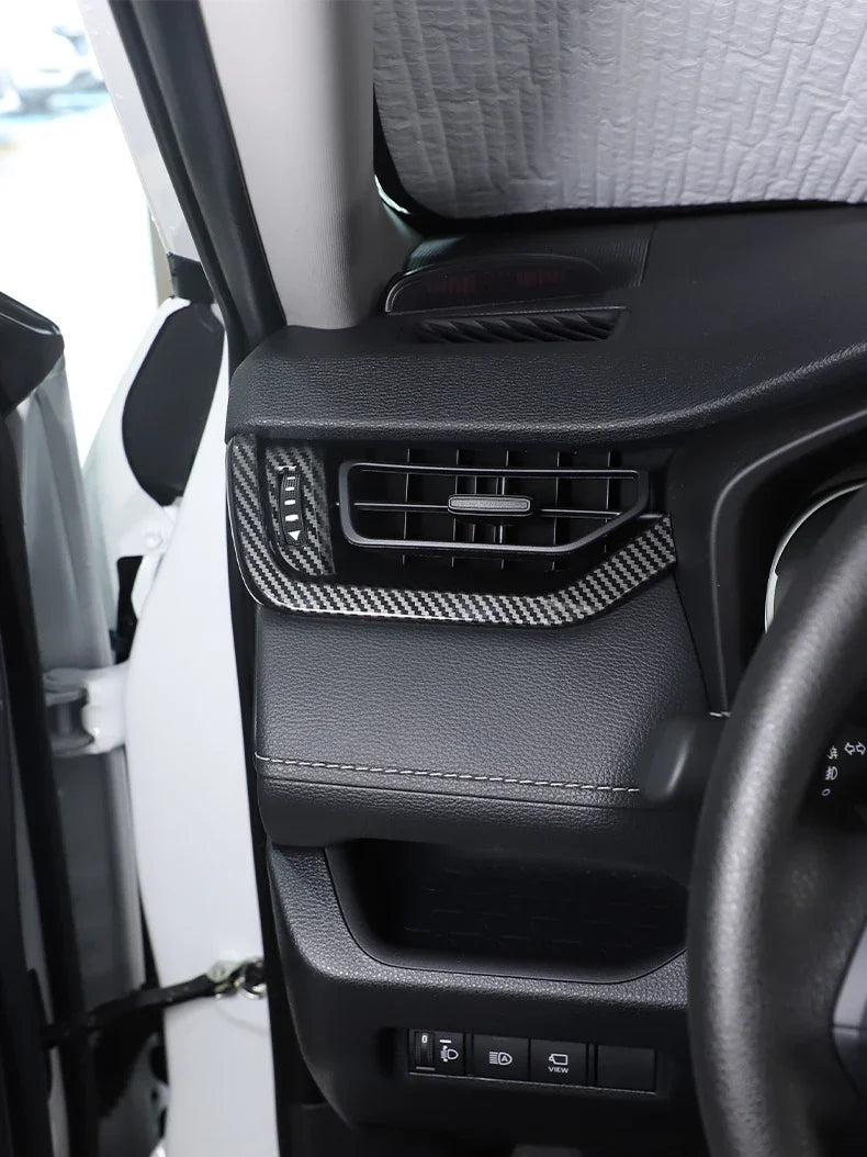 For Toyota RAV4 2020-2025 ABS Carbon Fiber Interior Kit Dashboard Console Gear Shift Panel Decoration Cover Trim Stickers