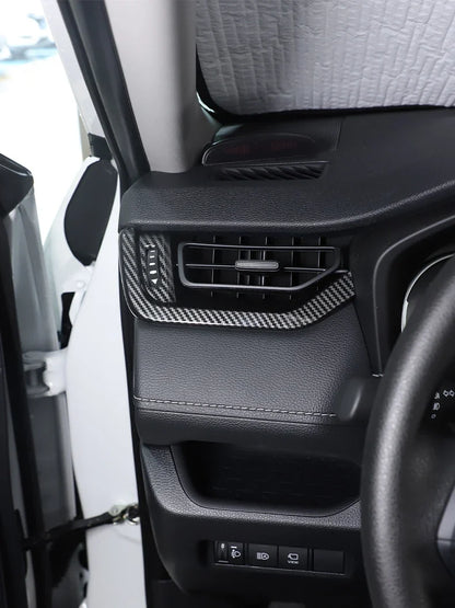 For Toyota RAV4 2020-2025 ABS Carbon Fiber Interior Kit Dashboard Console Gear Shift Panel Decoration Cover Trim Stickers