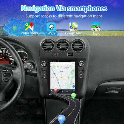 Vertical Screen 9.7'' For Nissan Altima 2008-2012 Carplay GPS Navigation Frame Car Radio Player Multimedia 4G WIFI BT Android