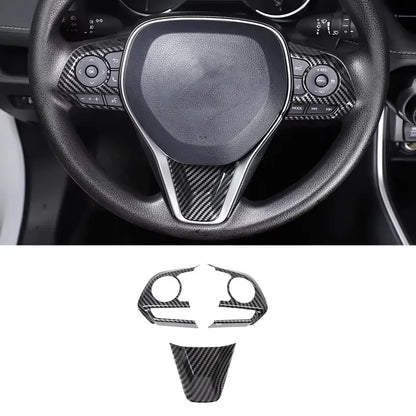 For Toyota RAV4 2020-2025 ABS Carbon Fiber Interior Kit Dashboard Console Gear Shift Panel Decoration Cover Trim Stickers