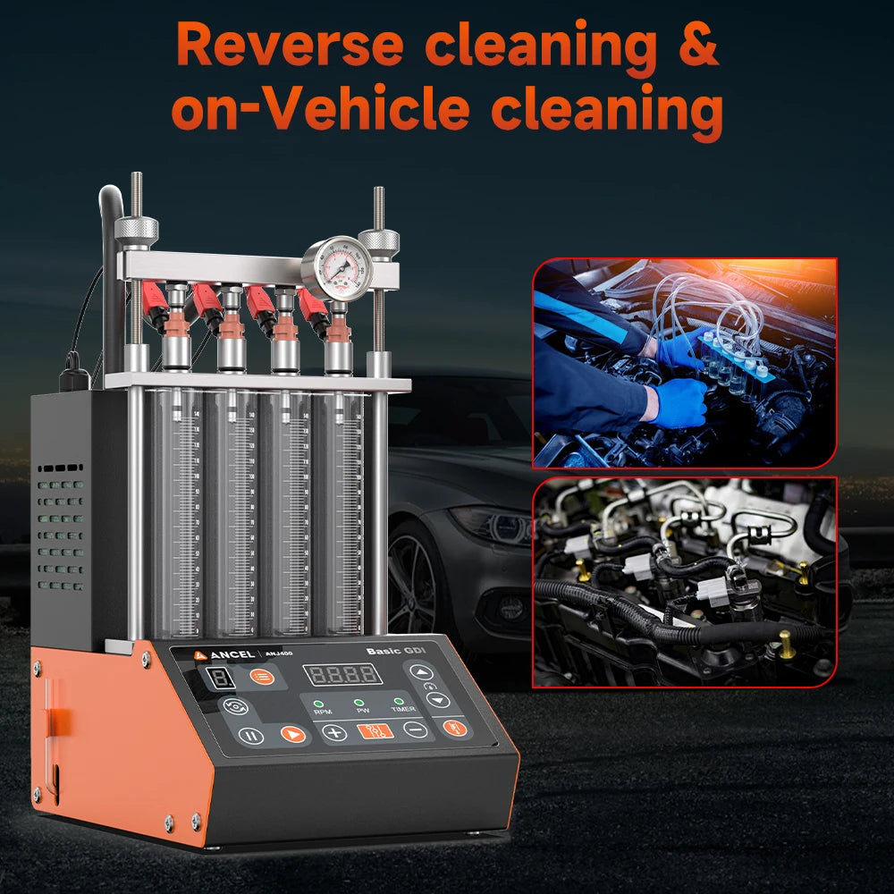 ANCEL ANJ400 GDI Fuel Injector Cleaner and Tester – 4-Injector