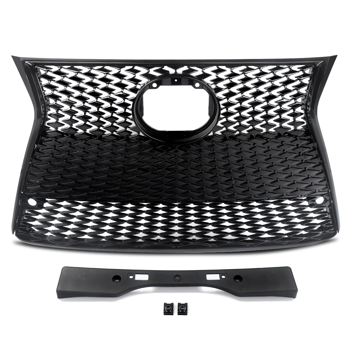 Front Bumper Centre Grill For Lexus IS250 IS300 IS350 IS200t F Sport 2014~2016 Honeycomb Mesh Upper Racing Grill Gloss Black ABS