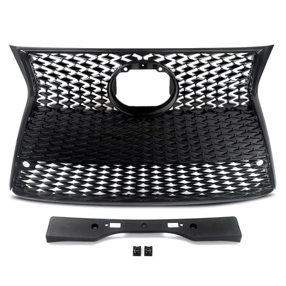 Front Bumper Centre Grill For Lexus IS250 IS300 IS350 IS200t F Sport 2014~2016 Honeycomb Mesh Upper Racing Grill Gloss Black ABS