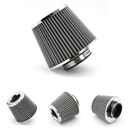 3"  76mm Universal Car Racing Cold Air Intake System Turbo Induction Pipe Tube Kit Cone High Flow Performace Air Filter Inlet