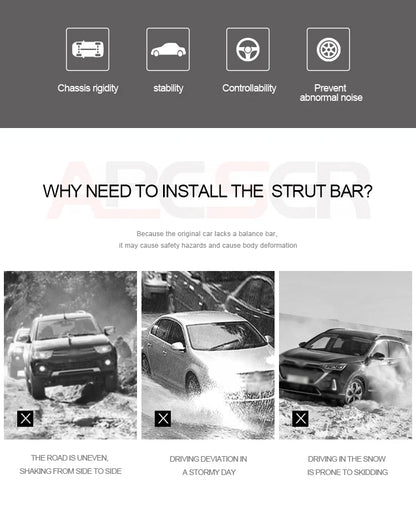 Suspension Strut Bar for Toyota Corolla 2007-2018 Accessories Chassis Parts Tension Rod Anti Roll Rod Torsion Bar