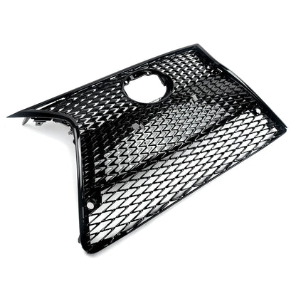 Front Bumper Centre Grill For Lexus IS250 IS300 IS350 IS200t F Sport 2014~2016 Honeycomb Mesh Upper Racing Grill Gloss Black ABS