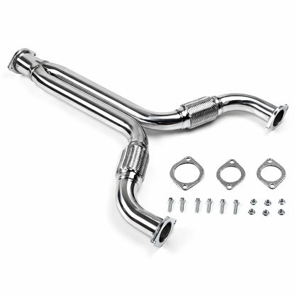 Stainless Steel Exhaust Y-Pipe Header Mid Pipe for 2003-2009 Nissan 350Z Z33 / Infiniti G35 V35 350GT VQ35DE Engine Direct Fit