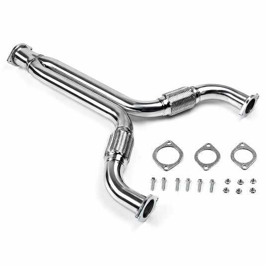 Stainless Steel Exhaust Y-Pipe Header Mid Pipe for 2003-2009 Nissan 350Z Z33 / Infiniti G35 V35 350GT VQ35DE Engine Direct Fit
