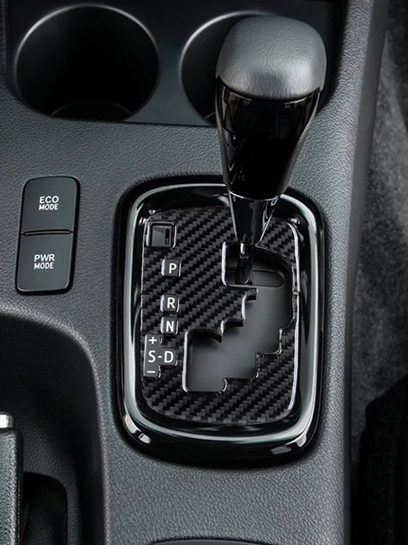 For Toyota Hilux 2015-2021 Carbon Fiber Central Control Gear Shift Indicator Panel Trim Cover Car Interior Decorative Stickers