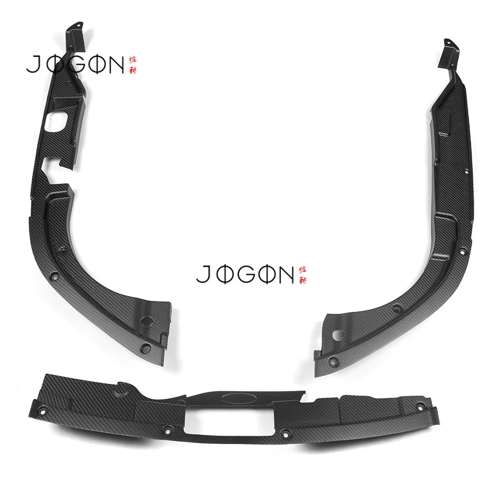 3Pcs Carbon Fiber For Acura Integra Type S 2023-2025 Car Engine Bay Side Bay Bonnet Panel & Radiator Cooling Plate Cover Trim