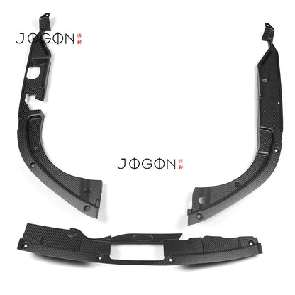 3Pcs Carbon Fiber For Acura Integra Type S 2023-2025 Car Engine Bay Side Bay Bonnet Panel & Radiator Cooling Plate Cover Trim