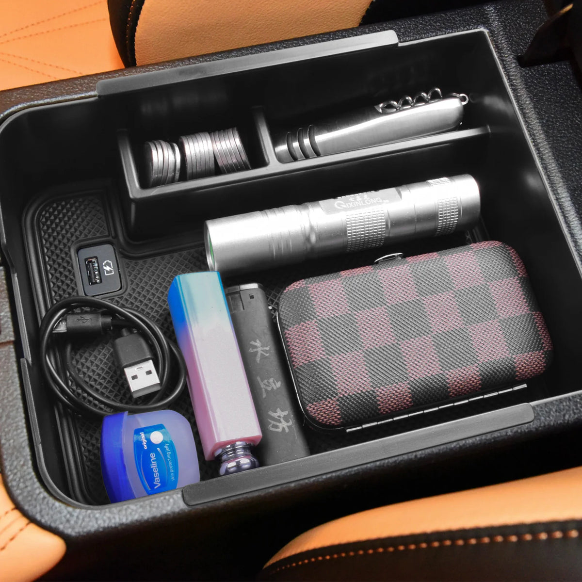 Center Console Organizer Tray for Nissan Sentra 2020–2024 – Black