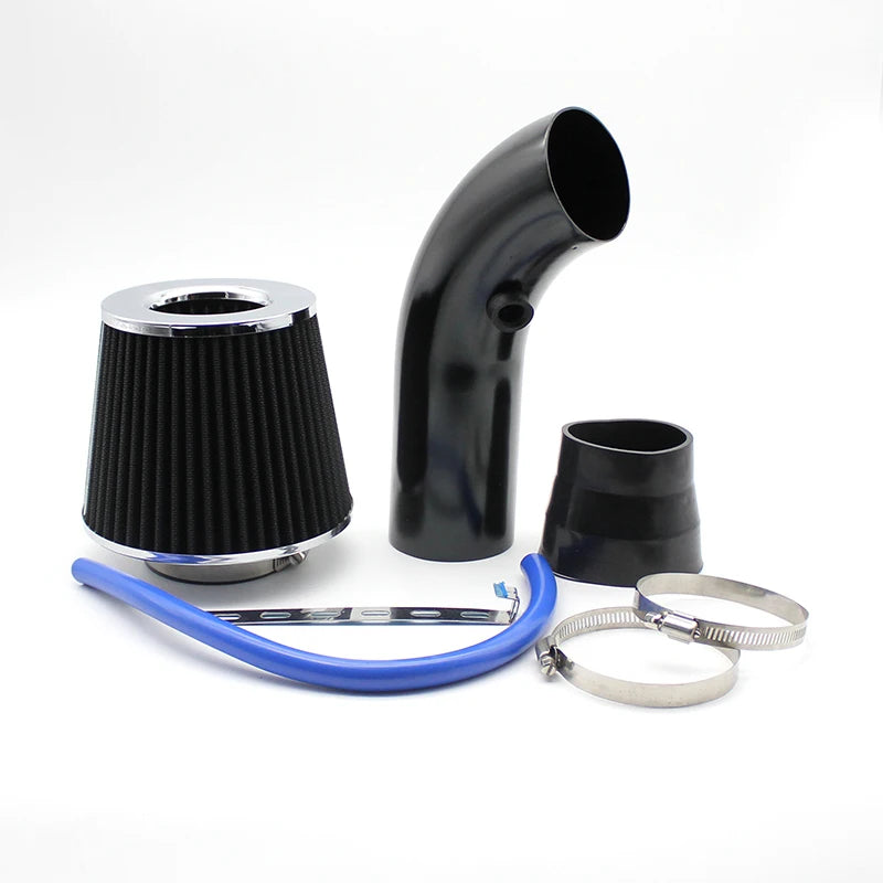 3"  76mm Universal Car Racing Cold Air Intake System Turbo Induction Pipe Tube Kit Cone High Flow Performace Air Filter Inlet