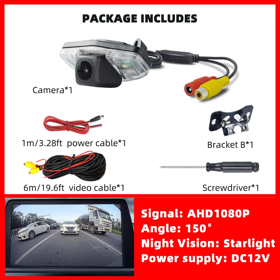 Starlight Night Backup Camera Rear View Reverse Cam AHD1080P or 720P CVBS for Honda Pilot Accord Civic EK FD Odyssey Acura TSX