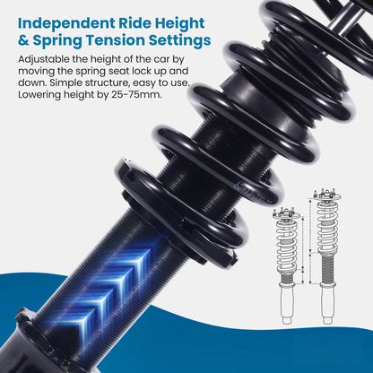 Full Coilovers Lowering Kit for Honda Accord 2008-2012 & Acura TSX 2009-2014