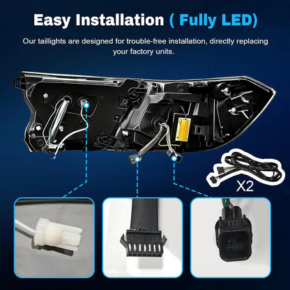 LED Tail LightS for Honda Accord 10th Gen Sedan 2018-2022 Startup Animation Taillight Dynamic Turn Signal Brake Reverse Lights