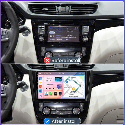 For Nissan Qashqai J11 X-Trail 3 T 32 2013 - 2017 Android 15 Car Multimedia Video CarPlay Auto Navigation GPS Radio Head Unit