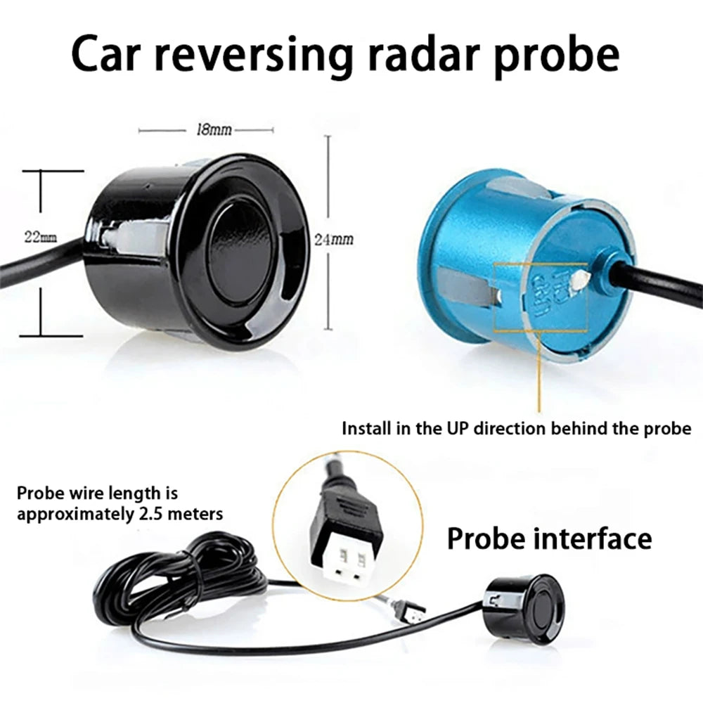 ZJCGO Parking Sensor Kit Car Parktronic Backlight Reverse Radar Monitor System for Honda CR-V CRV 2017 2018 2019 2020 2021 2022